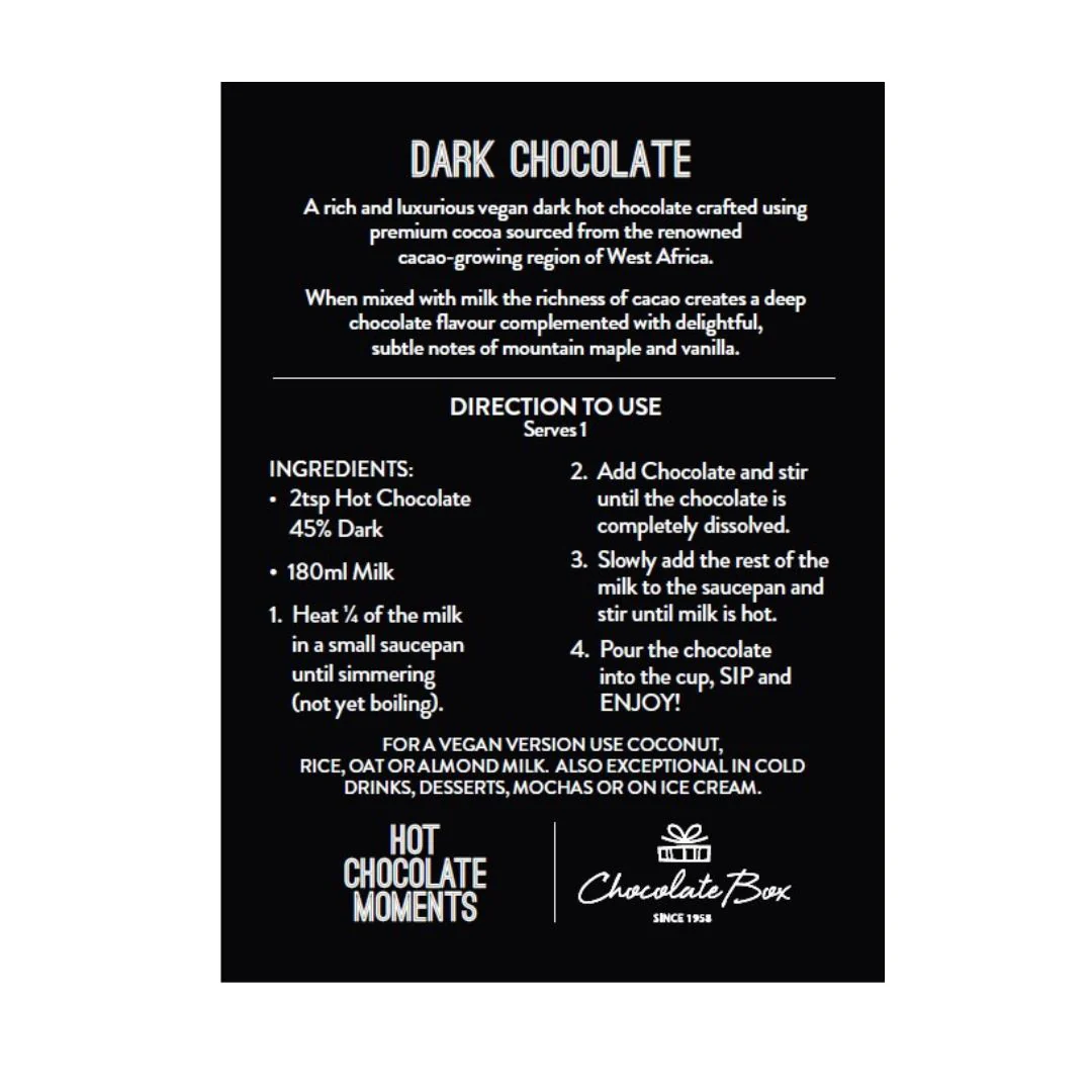 Hot Chocolate Drinking Powder Dark 200g - Image 4